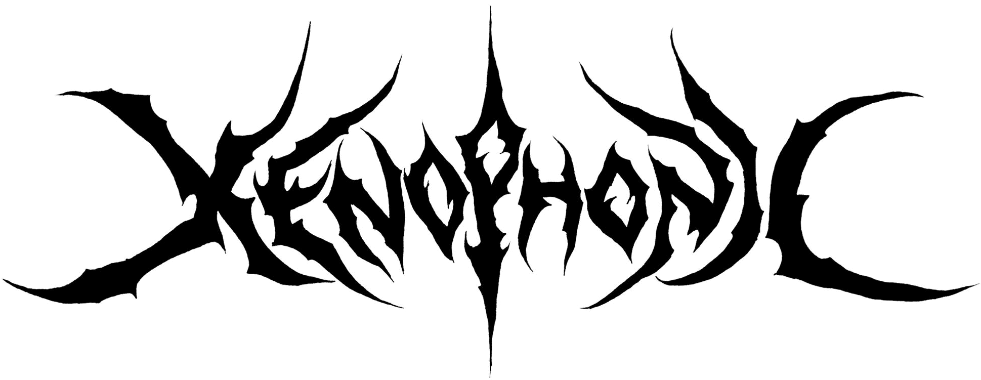 Xenophonic, logo, death metal, progressive, brutal, technical, Omaha